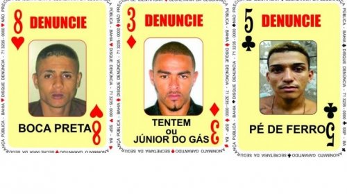 [Baralho do Crime é atualizado e apresenta três novos procurados]