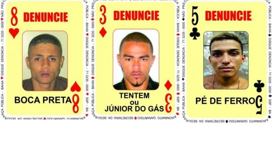[Baralho do Crime é atualizado e apresenta três novos procurados]
