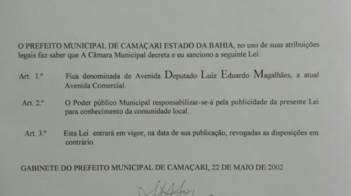 [Ex-prefeito diz que Avenida Comercial deveria ser chamada de “Avenida Ademar Delgado”]