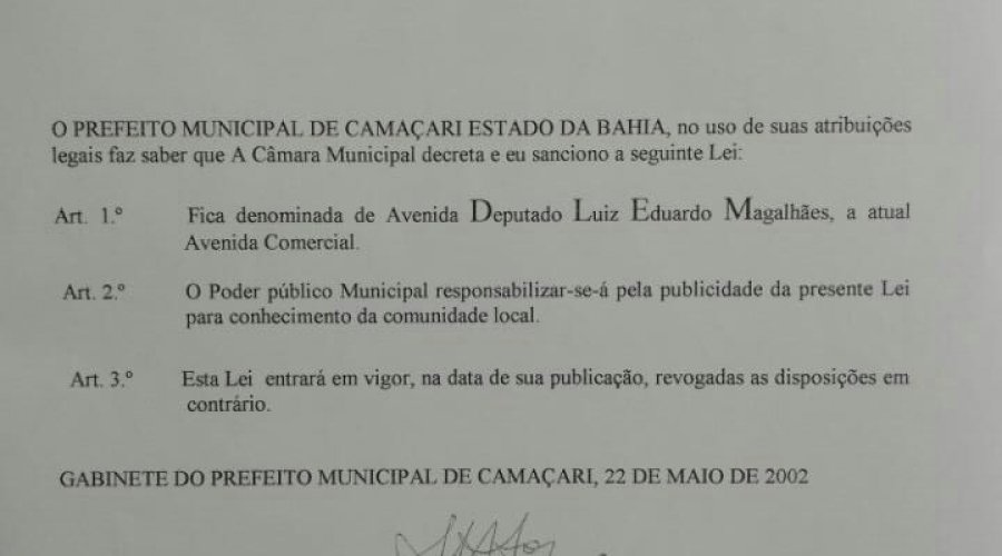 [Ex-prefeito diz que Avenida Comercial deveria ser chamada de “Avenida Ademar Delgado”]