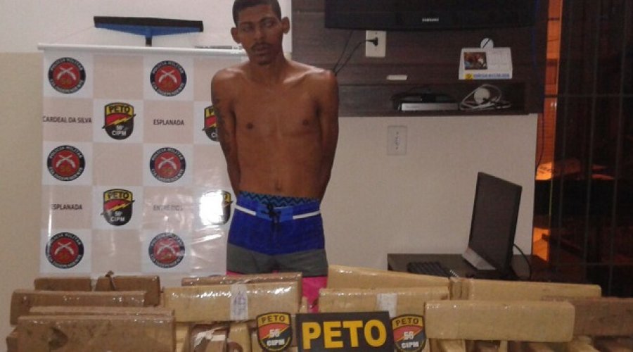 [Homem é preso com 38 quilos de maconha em Entre Rios]