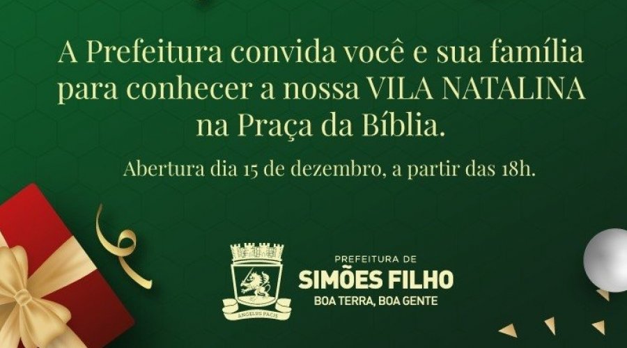 [Prefeitura de Simões Filho inaugura Vila Natalina]
