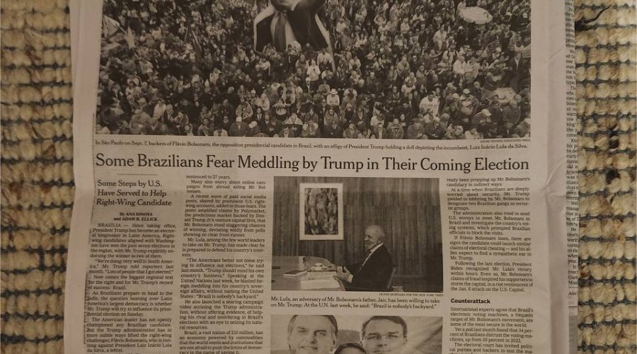 [New York Times aborda receio de influência dos EUA na eleição brasileira]